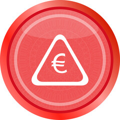 Poster - web icon on cloud with euro eur money sign button