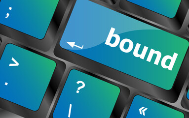 Poster - bound button on computer pc keyboard key