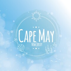 Wall Mural - cape may label