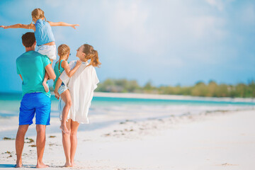 Wall Mural - Young family on vacation have a lot of fun