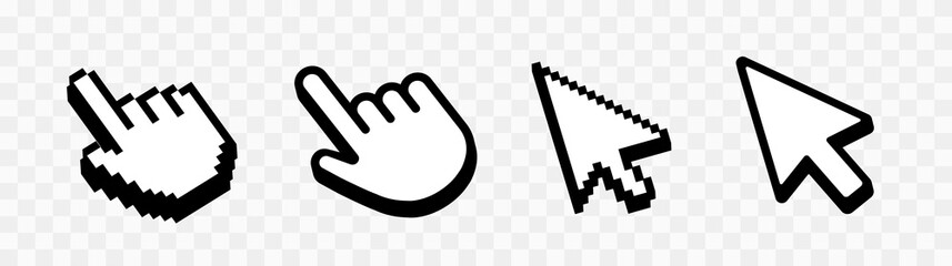Fototapete - Cursor icon set vector. Mouse arrow pointer. Cursor mouse icon
