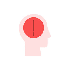 Poster - head sign icon. Simple color vector elements of brain process icons for ui and ux, website or mobile application