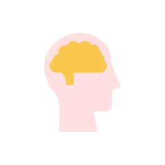 Aufkleber - head brain icon. Simple color vector elements of brain process icons for ui and ux, website or mobile application