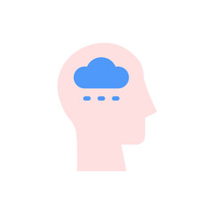 Aufkleber - head cloud icon. simple color vector elements of brain process icons for ui and ux, website or mobil