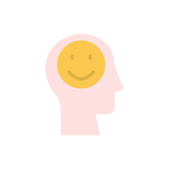 Aufkleber - head smile icon. simple color vector elements of brain process icons for ui and ux, website or mobil