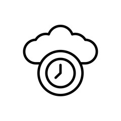 Poster - Cloud, clock icon. Simple line, outline vector elements of internet storage icons for ui and ux, website or mobile application