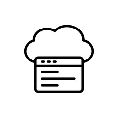Aufkleber - Cloud, web site icon. Simple line, outline vector elements of internet storage icons for ui and ux, website or mobile application