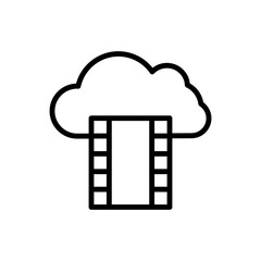 Aufkleber - Cloud, film strip icon. Simple line, outline vector elements of internet storage icons for ui and ux, website or mobile application