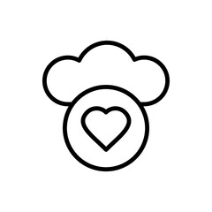Aufkleber - cloud, heart icon. simple line, outline vector elements of internet storage icons for ui and ux, web