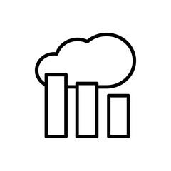 Aufkleber - Cloud, chart icon. Simple line, outline vector elements of internet storage icons for ui and ux, website or mobile application