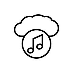 Aufkleber - cloud, note icon. simple line, outline vector elements of internet storage icons for ui and ux, webs