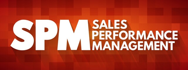 Aufkleber - SPM - Sales Performance Management acronym, business concept background