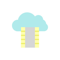 Aufkleber - Cloud, film strip icon. Simple color vector elements of internet storage icons for ui and ux, website or mobile application