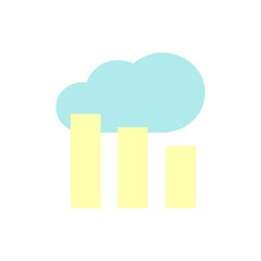Aufkleber - Cloud, chart icon. Simple color vector elements of internet storage icons for ui and ux, website or mobile application