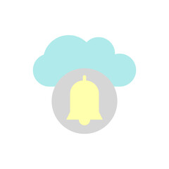 Poster - cloud, bell icon. simple color vector elements of internet storage icons for ui and ux, website or m