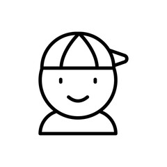 Boy, child icon. Simple line, outline vector elements of kindergarten icons for ui and ux, website or mobile application