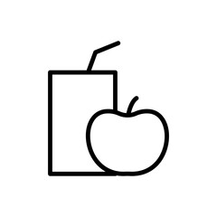 Aufkleber - Apple, juice icon. Simple line, outline vector elements of kindergarten icons for ui and ux, website or mobile application
