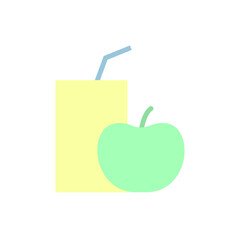 Aufkleber - Apple, juice icon. Simple color vector elements of kindergarten icons for ui and ux, website or mobile application