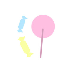 Aufkleber - Candy, lollipop icon. Simple color vector elements of kindergarten icons for ui and ux, website or mobile application