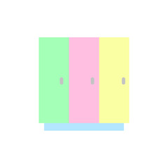 Poster - Locker, furniture icon. Simple color vector elements of kindergarten icons for ui and ux, website or mobile application