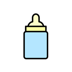 Aufkleber - Bottle, nipple icon. Simple color with outline vector elements of kindergarten icons for ui and ux, website or mobile application