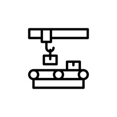 Aufkleber - Assembly line, manufacturing icon. Simple line, outline vector elements of production icons for ui and ux, website or mobile application