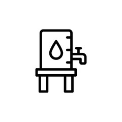 Poster - Water tank, manufacturing icon. Simple line, outline vector elements of production icons for ui and ux, website or mobile application