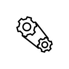 Aufkleber - Timing belt, manufacturing, gear icon. Simple line, outline vector elements of production icons for ui and ux, website or mobile application