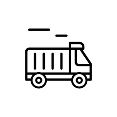 Poster - Delivery truck, manufacturing icon. Simple line, outline vector elements of production icons for ui and ux, website or mobile application