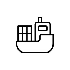 Poster - Cargo boat, manufacturing icon. Simple line, outline vector elements of production icons for ui and ux, website or mobile application