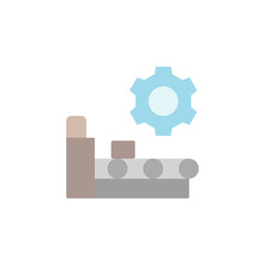 Aufkleber - Assembly line, manufacturing icon. Simple color vector elements of production icons for ui and ux, website or mobile application