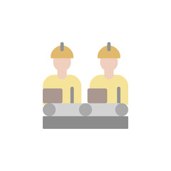 Aufkleber - Workers, manufacturing icon. Simple color vector elements of production icons for ui and ux, website or mobile application