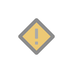 Poster - Warning, sign, manufacturing icon. Simple color vector elements of production icons for ui and ux, website or mobile application