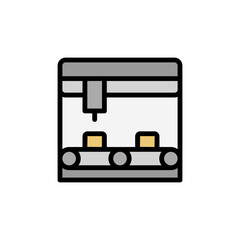 Aufkleber - Assembly line, manufacturing icon. Simple color with outline vector elements of production icons for ui and ux, website or mobile application