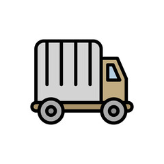 Poster - Truck, manufacturing icon. Simple color with outline vector elements of production icons for ui and ux, website or mobile application