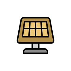 Poster - Solar panel, manufacturing icon. Simple color with outline vector elements of production icons for ui and ux, website or mobile application