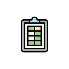 Aufkleber - Schedule, manufacturing icon. Simple color with outline vector elements of production icons for ui and ux, website or mobile application