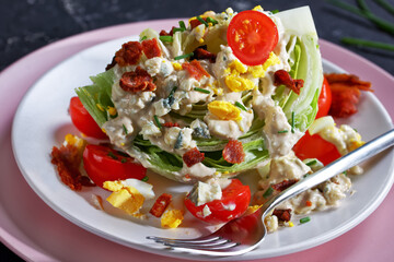 Canvas Print -  iceberg wedge salad with blue cheese dressing