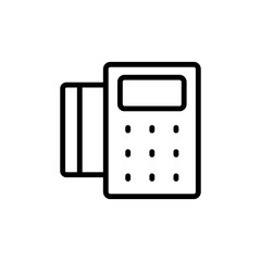Poster - Card, terminal icon. Simple line, outline vector elements of shopping center icons for ui and ux, website or mobile application