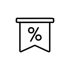 Poster - Sign, sale icon. Simple line, outline vector elements of shopping center icons for ui and ux, website or mobile application