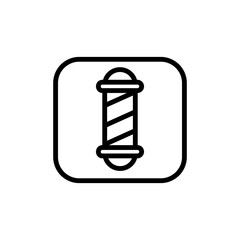 Poster - Sign, barbershop icon. Simple line, outline vector elements of shopping center icons for ui and ux, website or mobile application