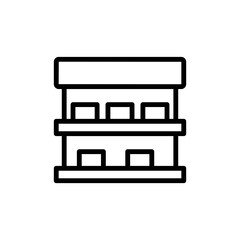 Poster - Products, shelves icon. Simple line, outline vector elements of shopping center icons for ui and ux, website or mobile application