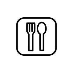 Poster - Sign, fork, spoon icon. Simple line, outline vector elements of shopping center icons for ui and ux, website or mobile application