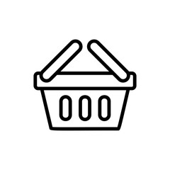 Poster - Food basket, mall icon. Simple line, outline vector elements of shopping center icons for ui and ux, website or mobile application