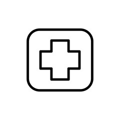 Poster - Sign, medicine icon. Simple line, outline vector elements of shopping center icons for ui and ux, website or mobile application