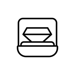 Poster - Box, diamond icon. Simple line, outline vector elements of shopping center icons for ui and ux, website or mobile application