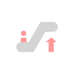 Poster - Sign, escalator icon. Simple color vector elements of shopping center icons for ui and ux, website or mobile application