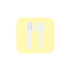 Poster - sign, fork, spoon icon. simple color vector elements of shopping center icons for ui and ux, website