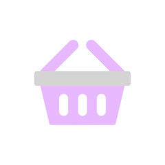 Poster - Food basket, mall icon. Simple color vector elements of shopping center icons for ui and ux, website or mobile application