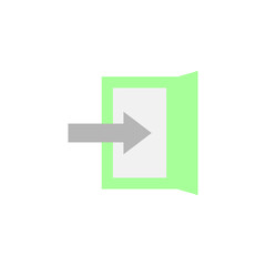 Poster - Sign, exit icon. Simple color vector elements of shopping center icons for ui and ux, website or mobile application